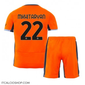 Inter Milan Henrikh Mkhitaryan #22 Terza Maglia Bambino 2023-24 Manica Corta (+ Pantaloni corti)